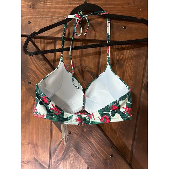 Victorias Secret 34D Swim Bombshell Add-2-Cups Push Up Bikini Top Bra Blue Palm - Picture 4 of 5